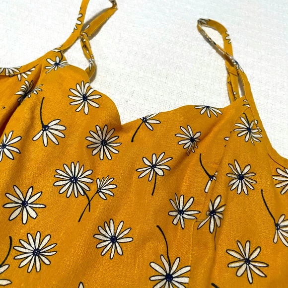 Market & Spruce Crissie Scallop Detail Linen Blend Summer Dress - Picture 5 of 8